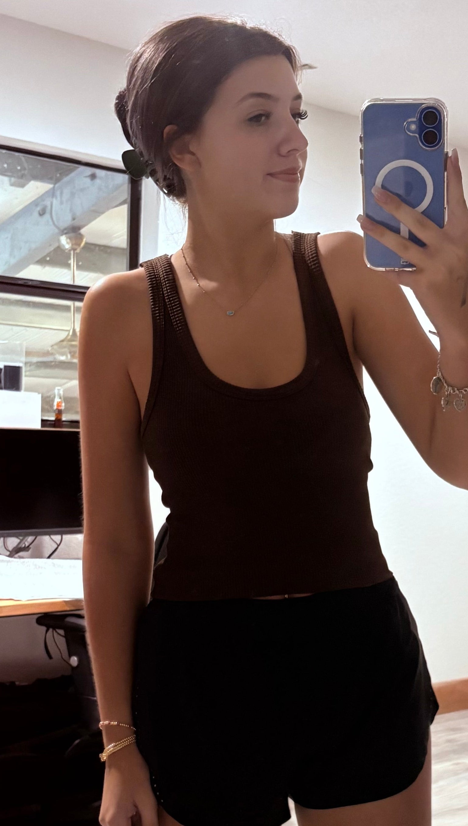 Reversible Ribbed Tank French Roast