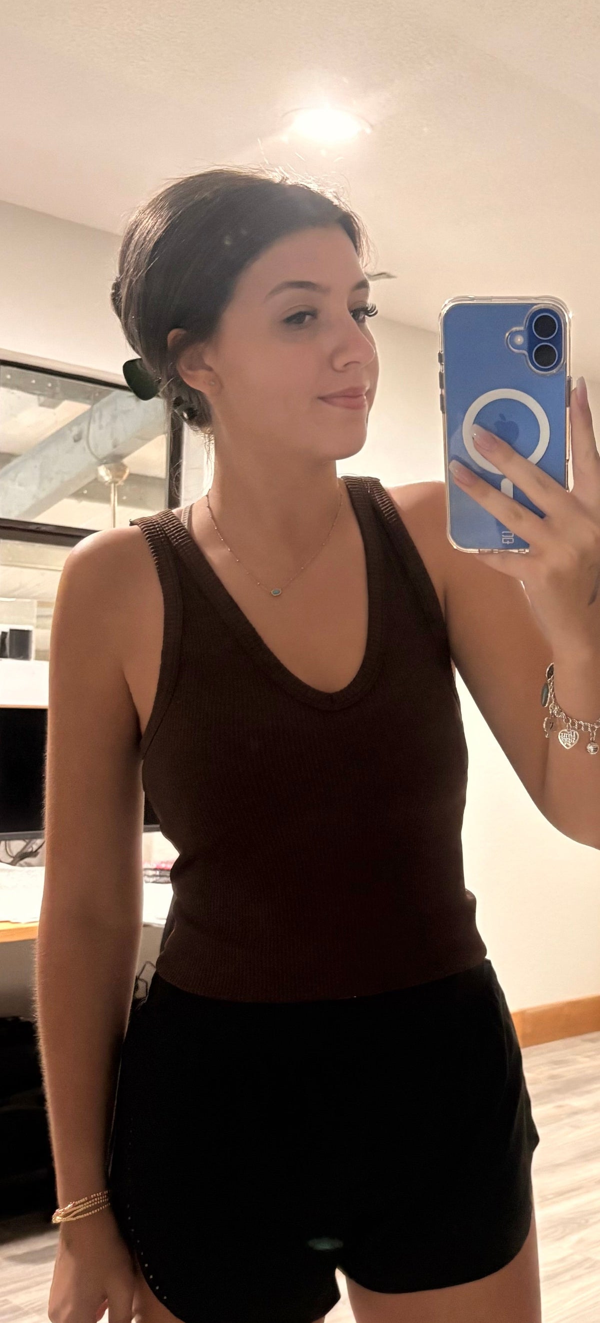 Reversible Ribbed Tank French Roast